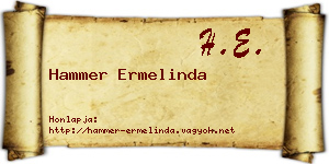 Hammer Ermelinda névjegykártya